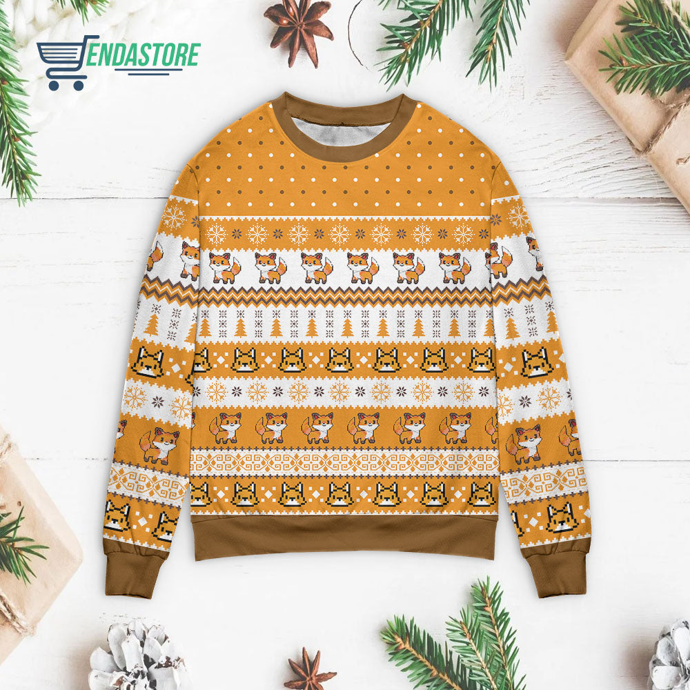 Orange Fox 3D Christmas Sweater - Holiday Gift product image 3