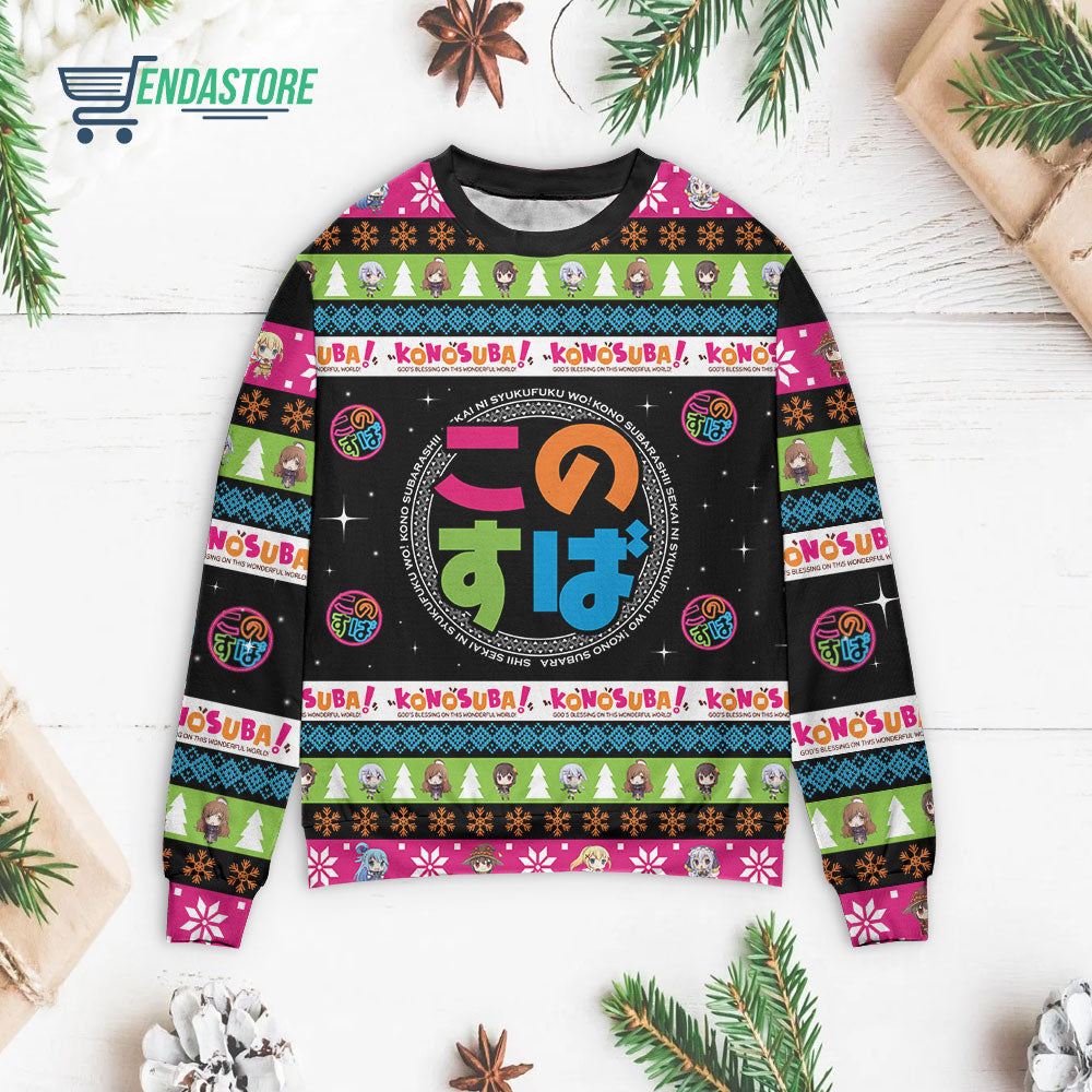 Wonderful Christmas Konosuba 3D Christmas Sweater - Holiday Gift product image 3