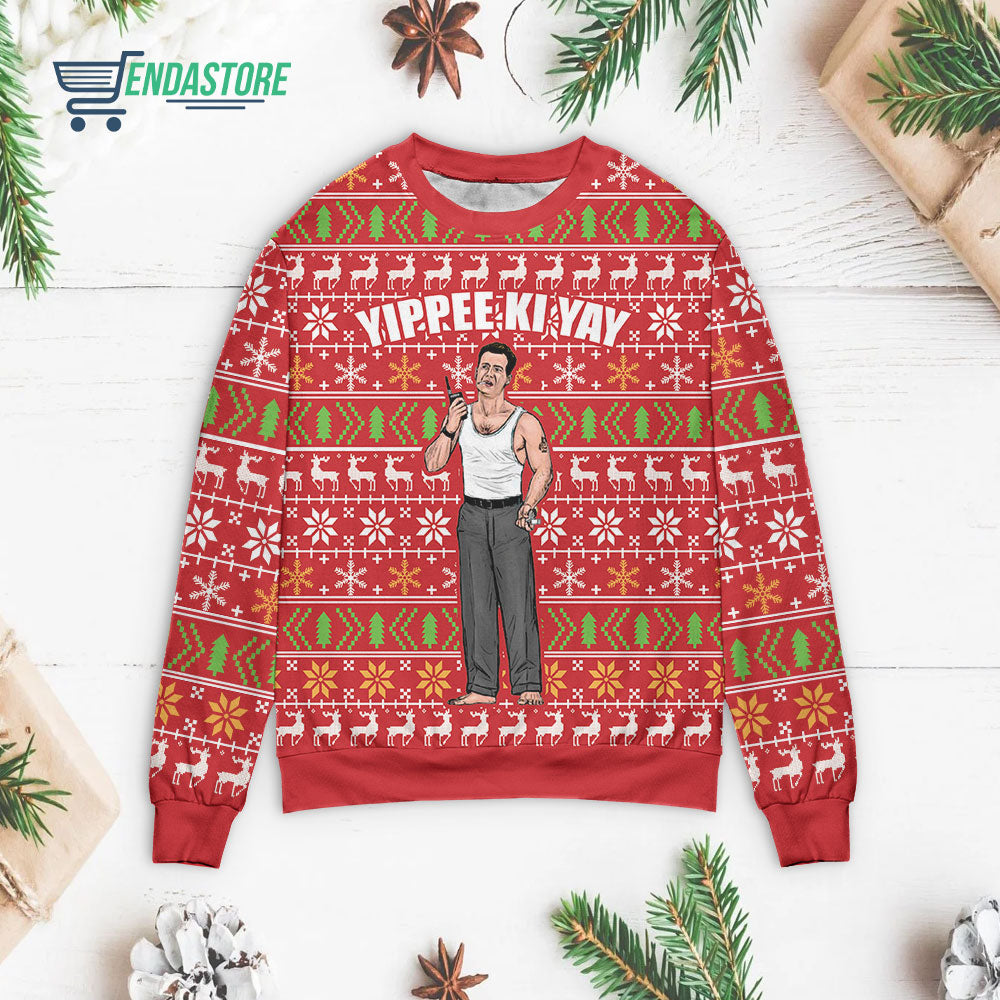 Yippee ki yay 3D Christmas Sweater - Holiday Gift product image 3