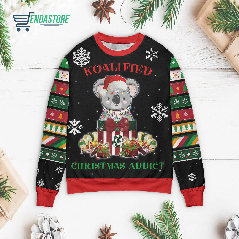 Koalified christmas addict 3D Christmas Sweater - Holiday Gift product image 3