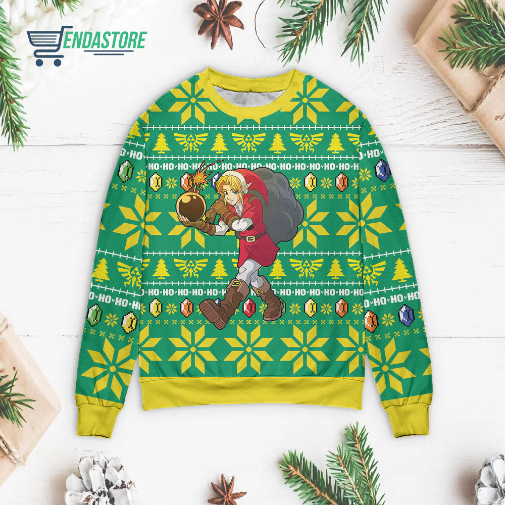 Zelda Santa Link 3D Christmas Sweater - Holiday Gift product image 3