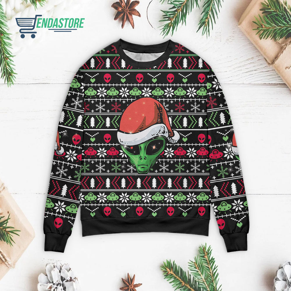 Cool Alien Santa claus 3D Christmas Sweater - Holiday Gift product image 3