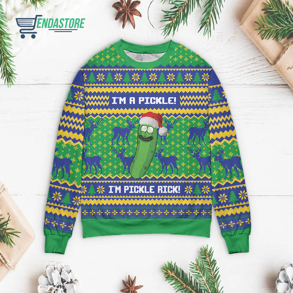 Rick and Morty i’m a pickle 3D Christmas Sweater - Holiday Gift product image 3