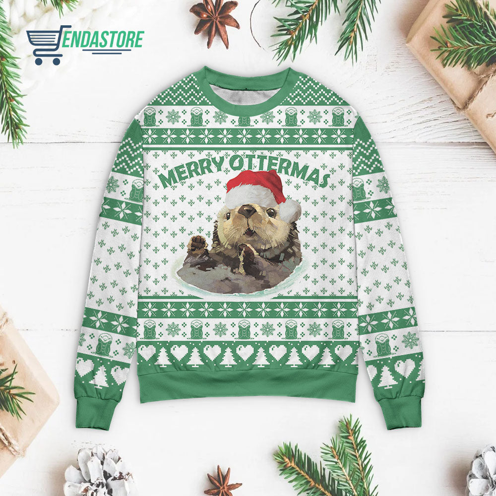 Otter merry ottermas 3D Christmas Sweater - Holiday Gift product image 3
