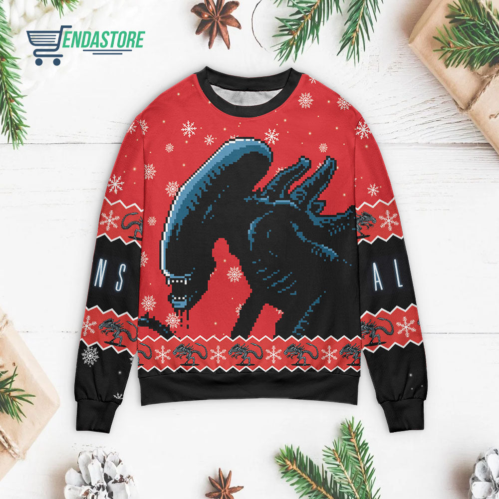 Alien Xenomorph 3D Christmas Sweater - Holiday Gift product image 3