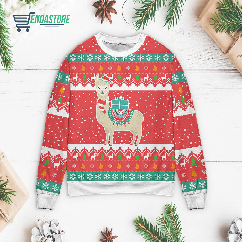 Xmas alpaca 3D Christmas Sweater - Holiday Gift product image 3