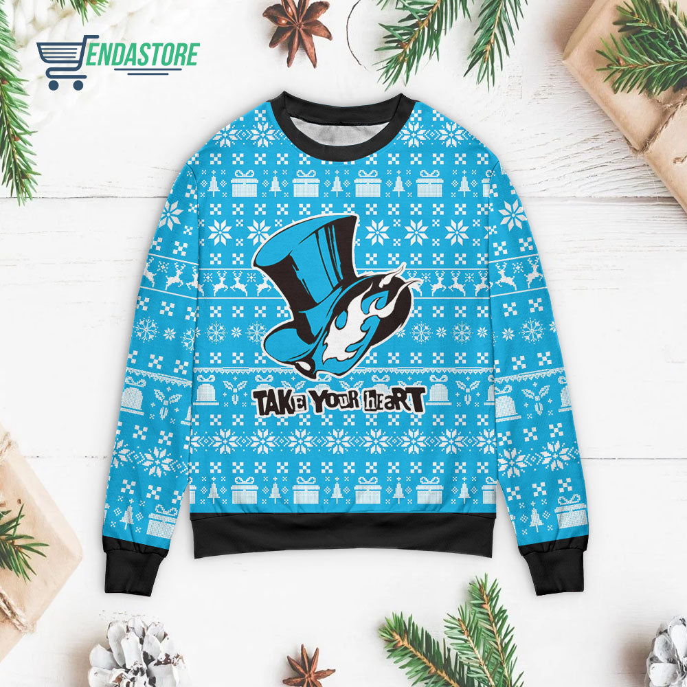 Persona 5 take your heart 3D Christmas Sweater - Holiday Gift product image 3