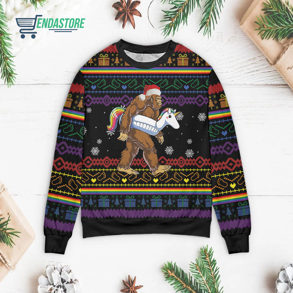 Bigfoot 3D Christmas Sweater - Holiday Gift product image 3