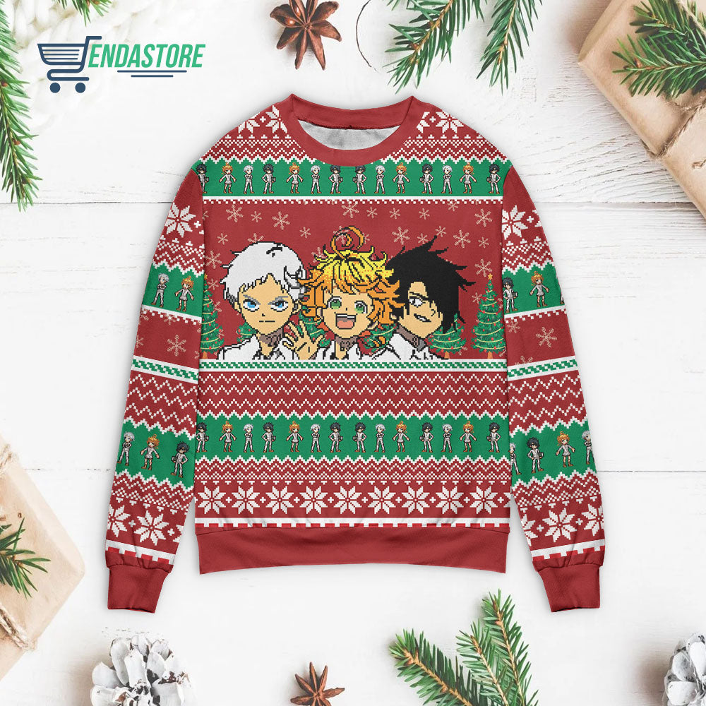 Promised neverland sprites 3D Christmas Sweater - Holiday Gift product image 3