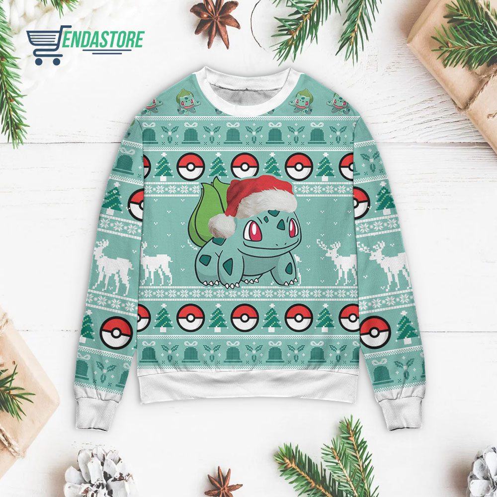 Bulbasaur 3D Ugly Christmas Sweater - Holiday Gift product image 3