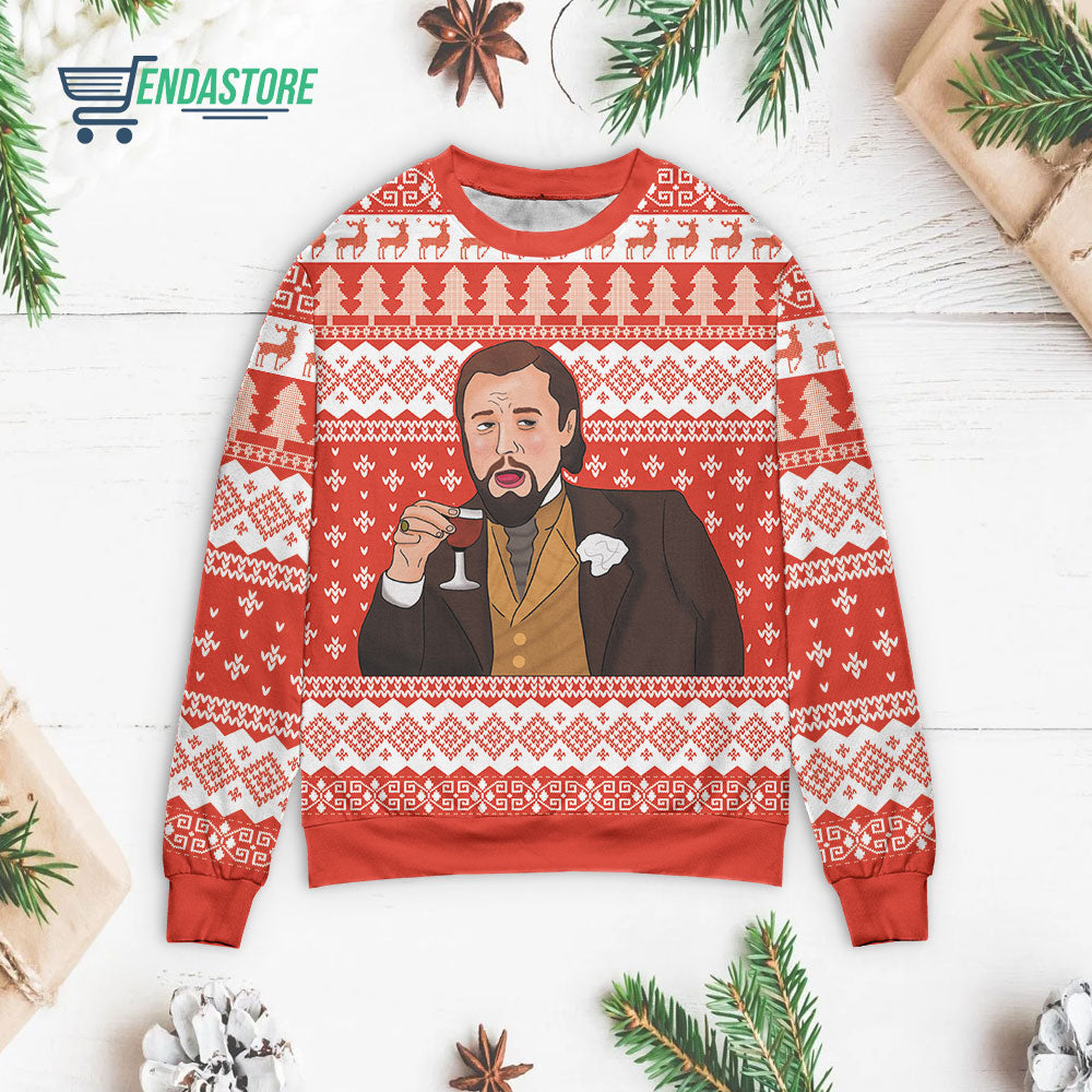 Laughing Leo Meme 3D Christmas Sweater - Holiday Gift product image 3