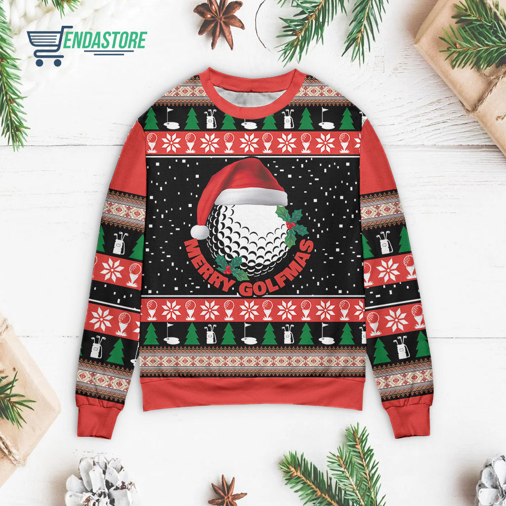 Merry golfmas 3D Christmas Sweater - Holiday Gift product image 3