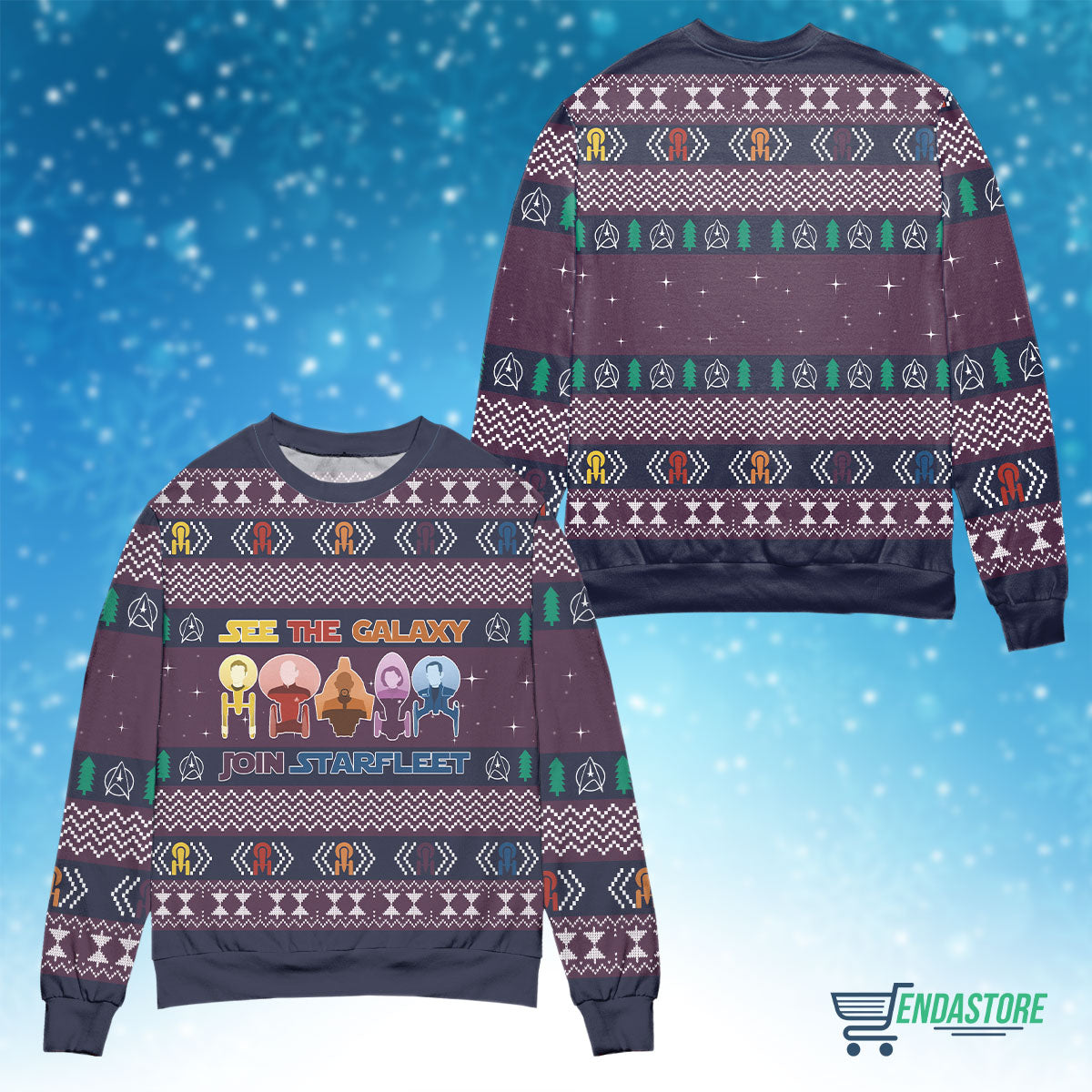See the galaxy join starfleet 3D Christmas Sweater - Holiday Gift product image 4