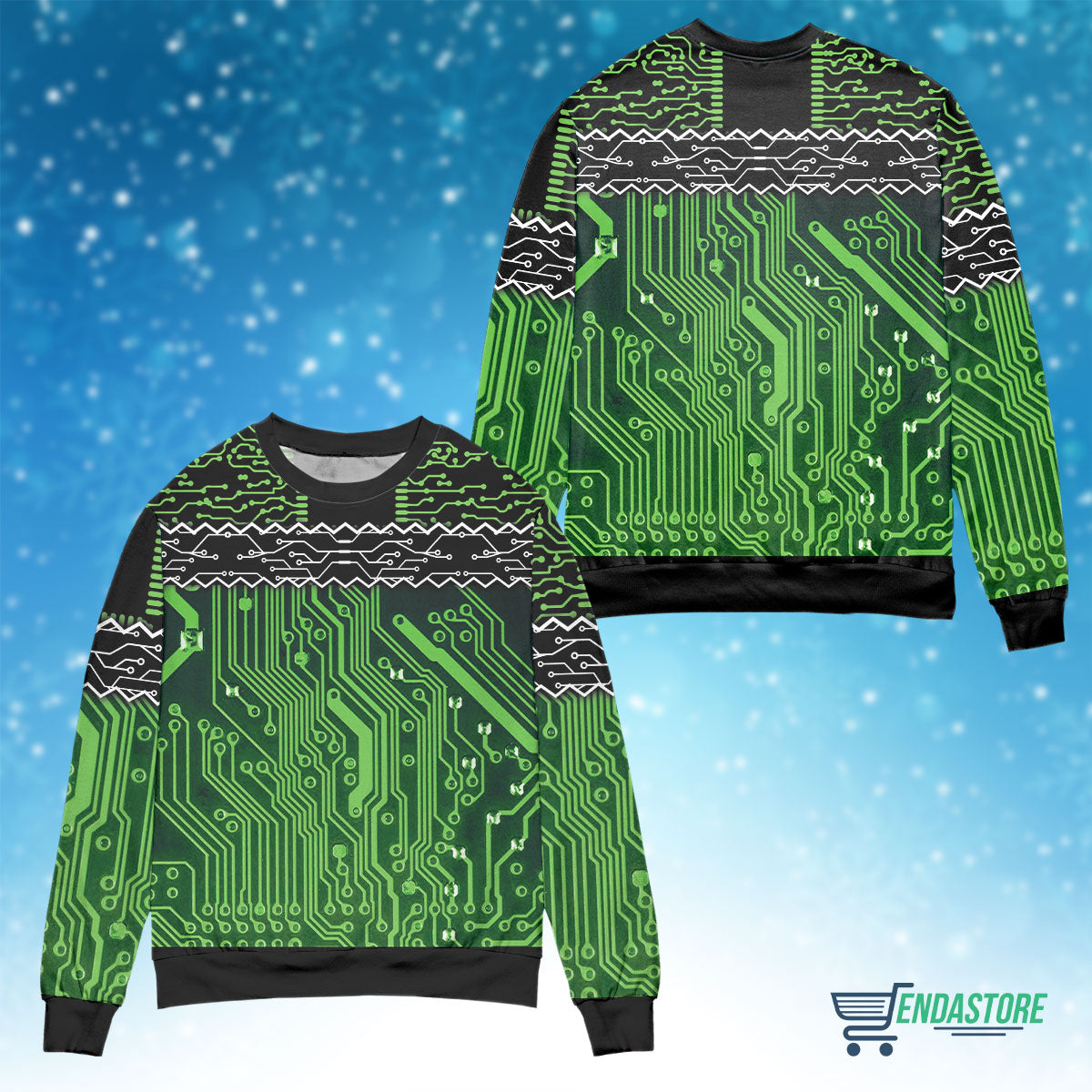Circuit board 3D Christmas Sweater - Holiday Gift product image 4
