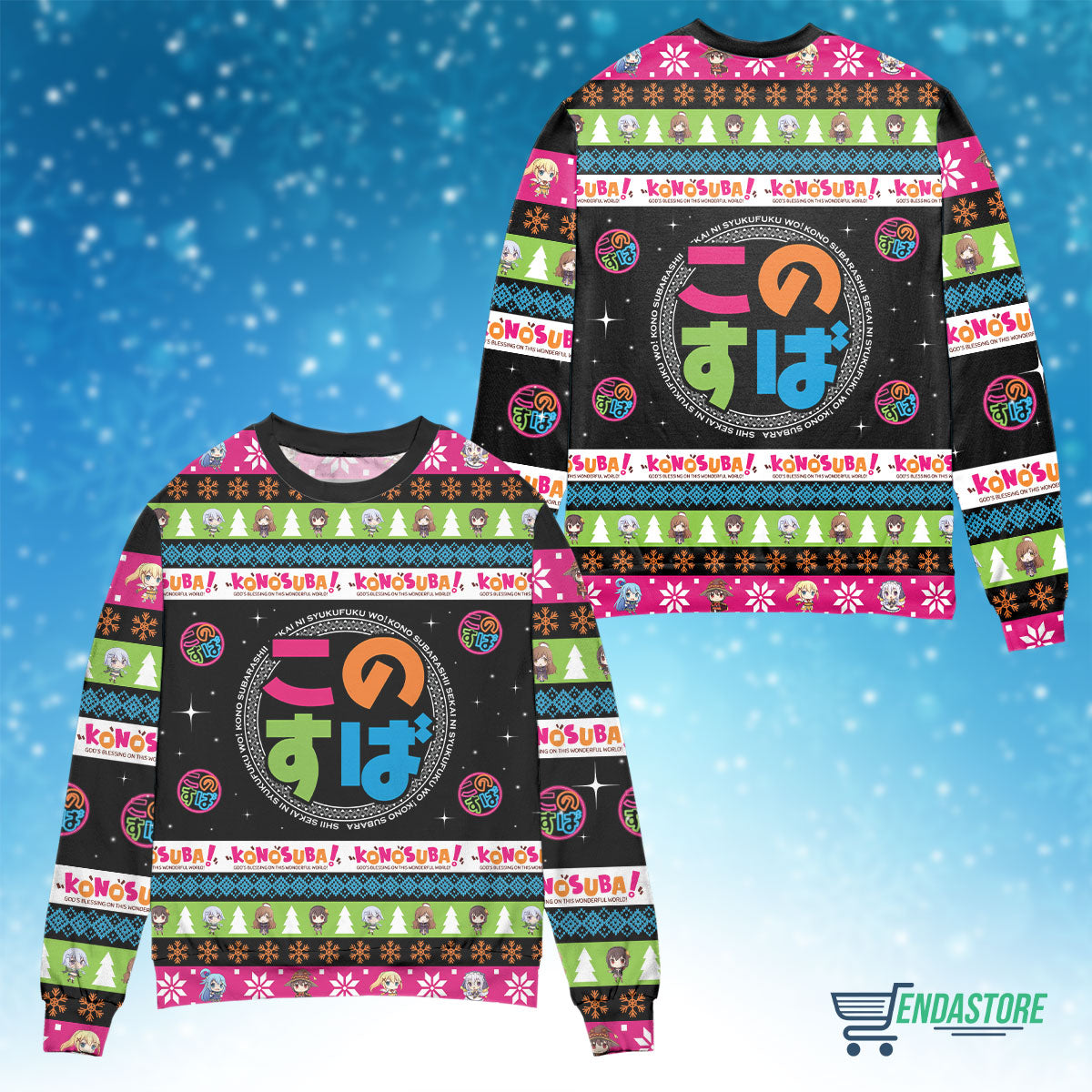 Wonderful Christmas Konosuba 3D Christmas Sweater - Holiday Gift product image 4