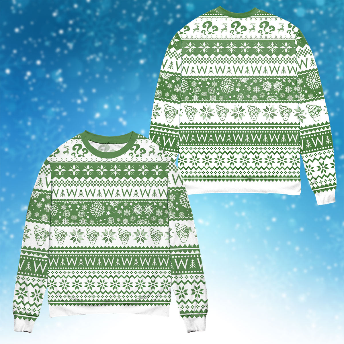 Where’s Wally Where’s Waldo 3D Christmas Sweater - Holiday Gift product image