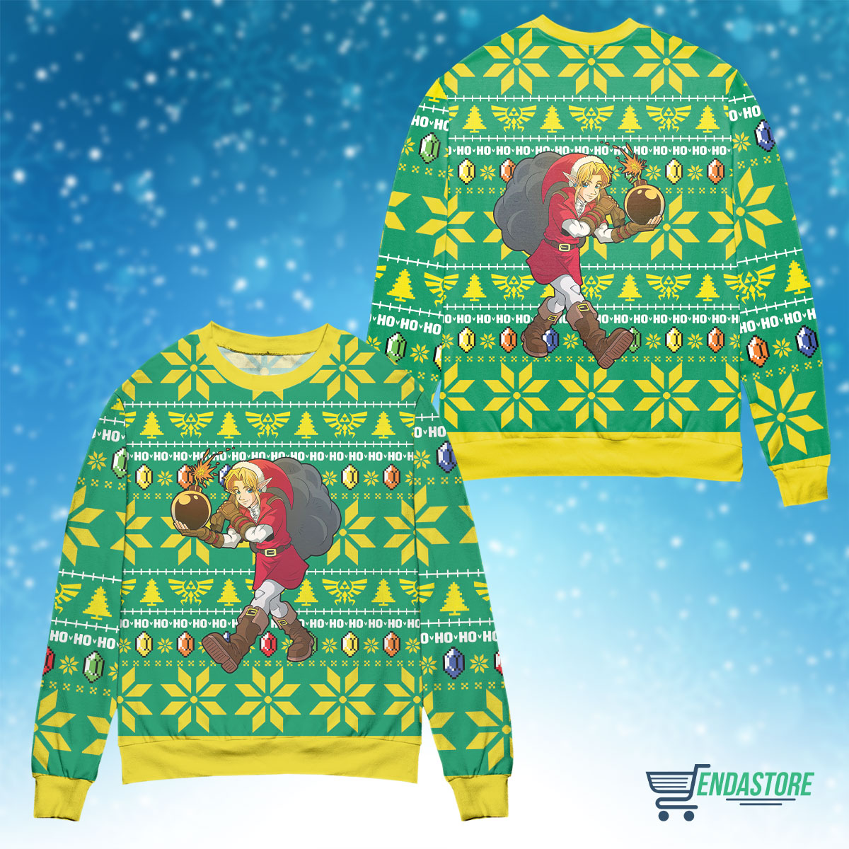 Zelda Santa Link 3D Christmas Sweater - Holiday Gift product image 4