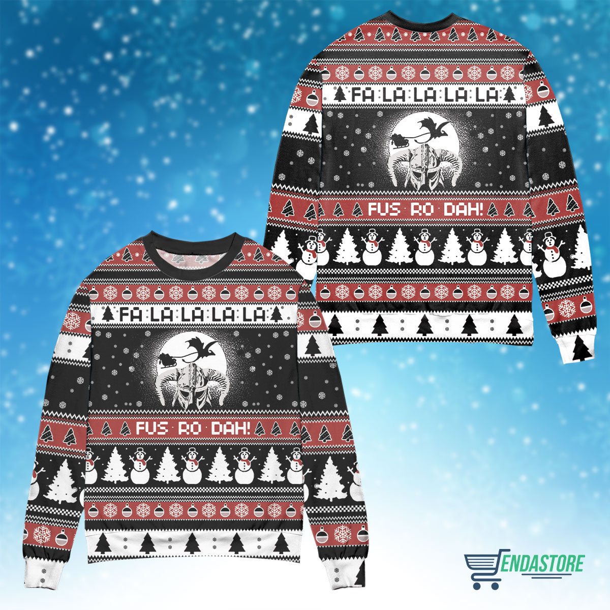Viking falalalala fus ro dah 3D Christmas Sweater - Holiday Gift product image 4