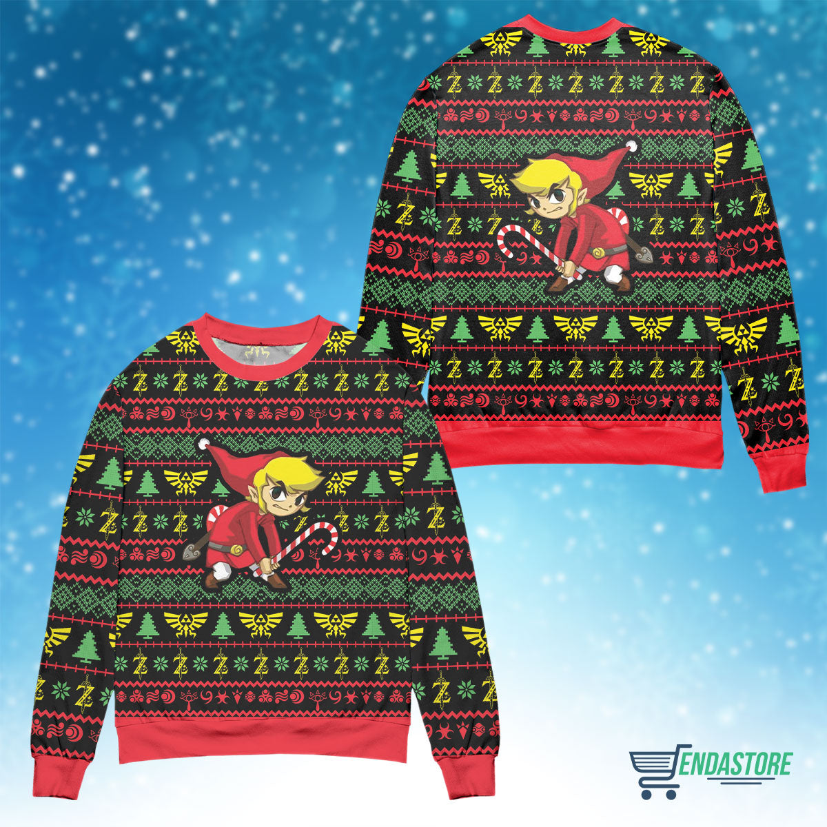 Zelda holiday 3D Christmas Sweater - Holiday Gift product image 4