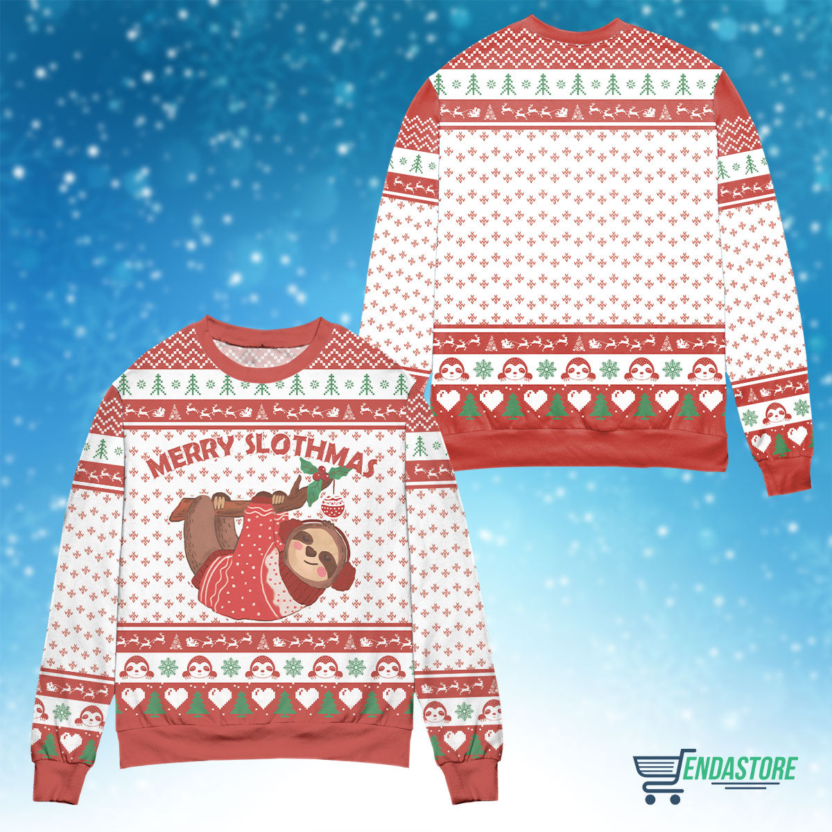 Merry slothmas 3D Christmas Sweater - Holiday Gift product image 3