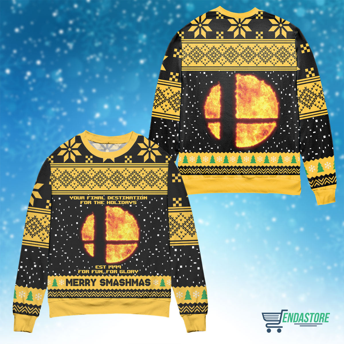 Super Smash Bros Merry Smashmas 3D Christmas Sweater - Holiday Gift product image 4