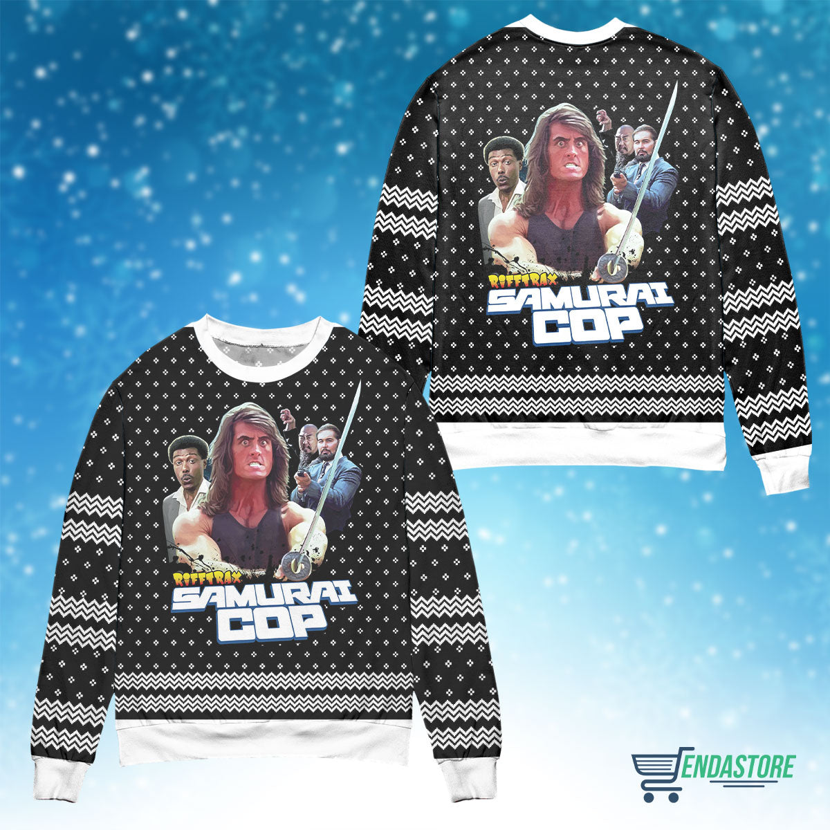 Rifftrax Samurai Cop 3D Christmas Sweater - Holiday Gift product image 3