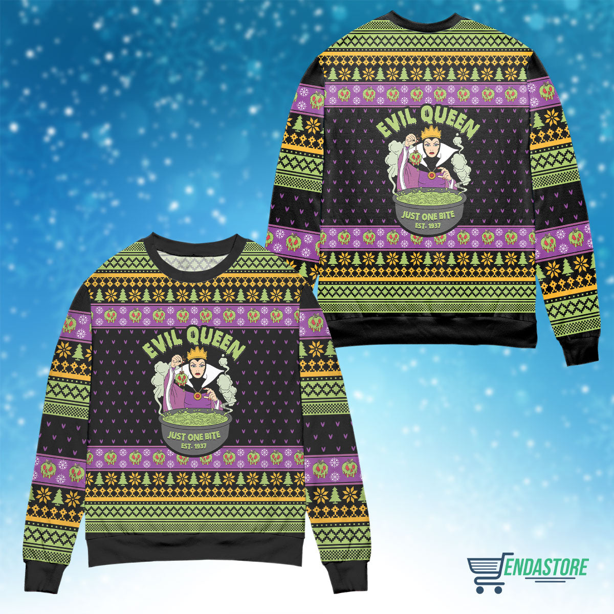 Evil queen just one bite 3D Christmas Sweater - Holiday Gift product image 4