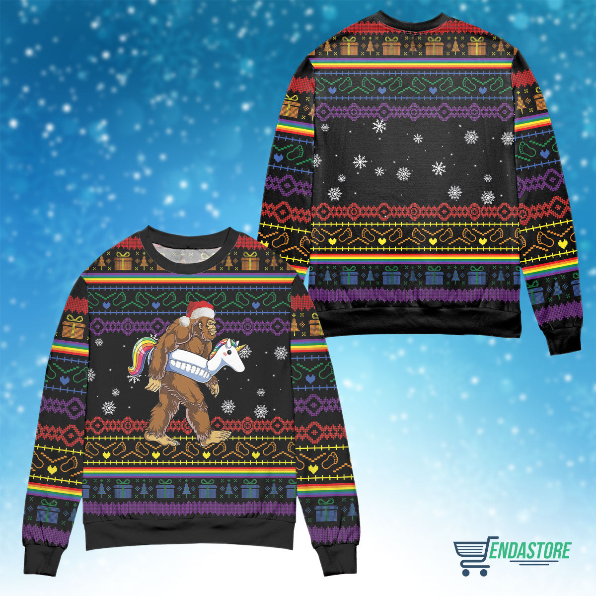 Bigfoot 3D Christmas Sweater - Holiday Gift product image 4