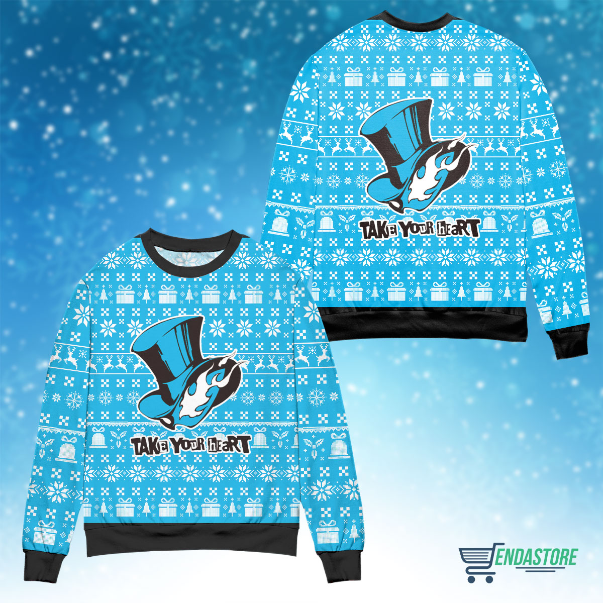 Persona 5 take your heart 3D Christmas Sweater - Holiday Gift product image 4