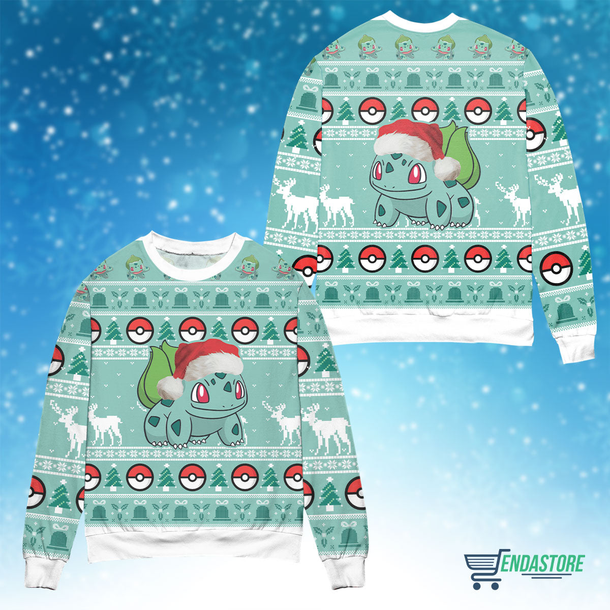 Bulbasaur 3D Ugly Christmas Sweater - Holiday Gift product image 4