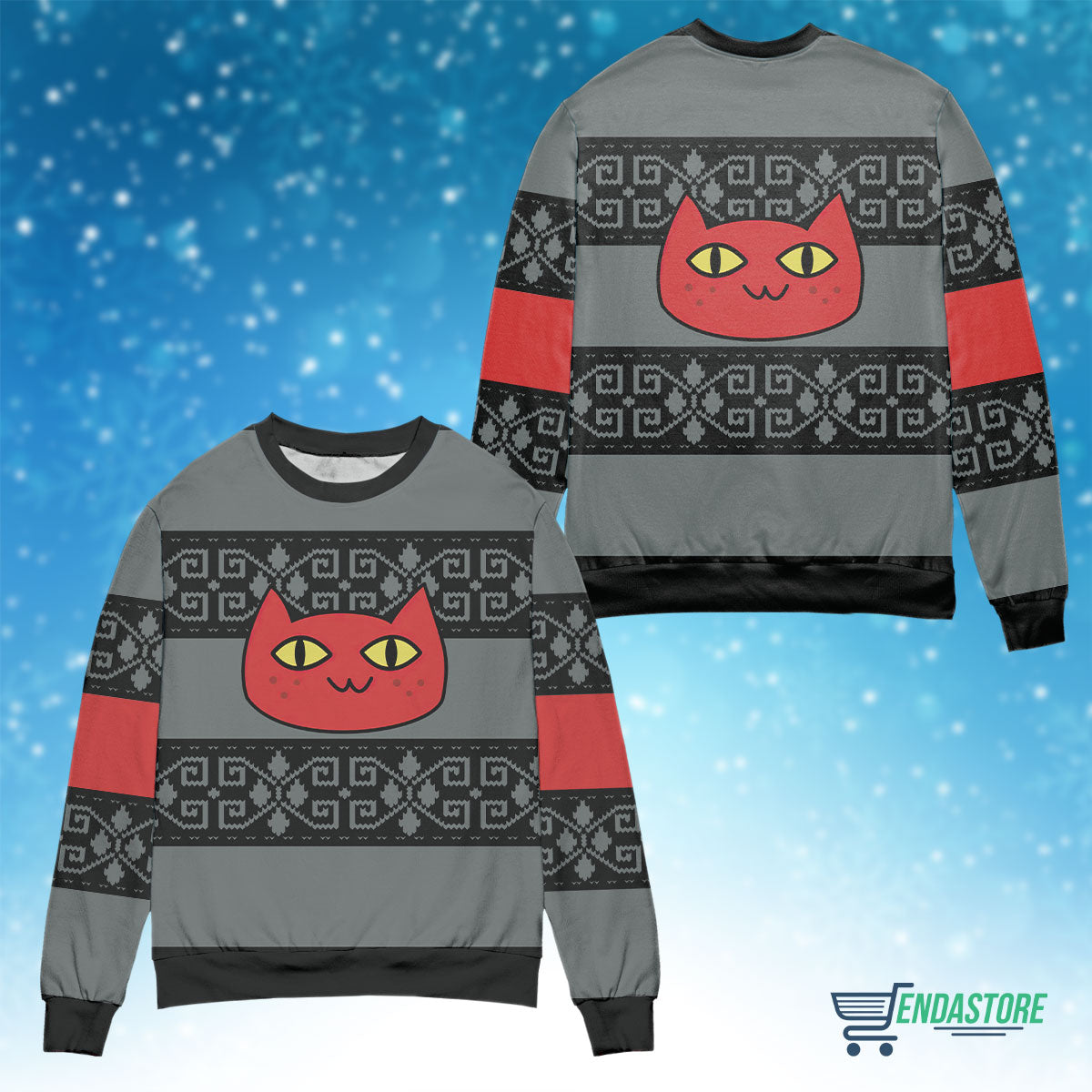 Marceline cat 3D Christmas Sweater - Holiday Gift product image 4