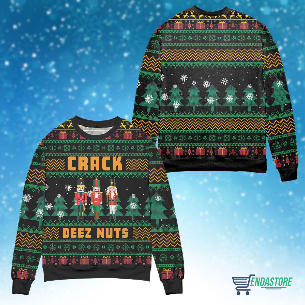 Crack deez nuts nutcracker 3D Christmas Sweater - Holiday Gift product image 4