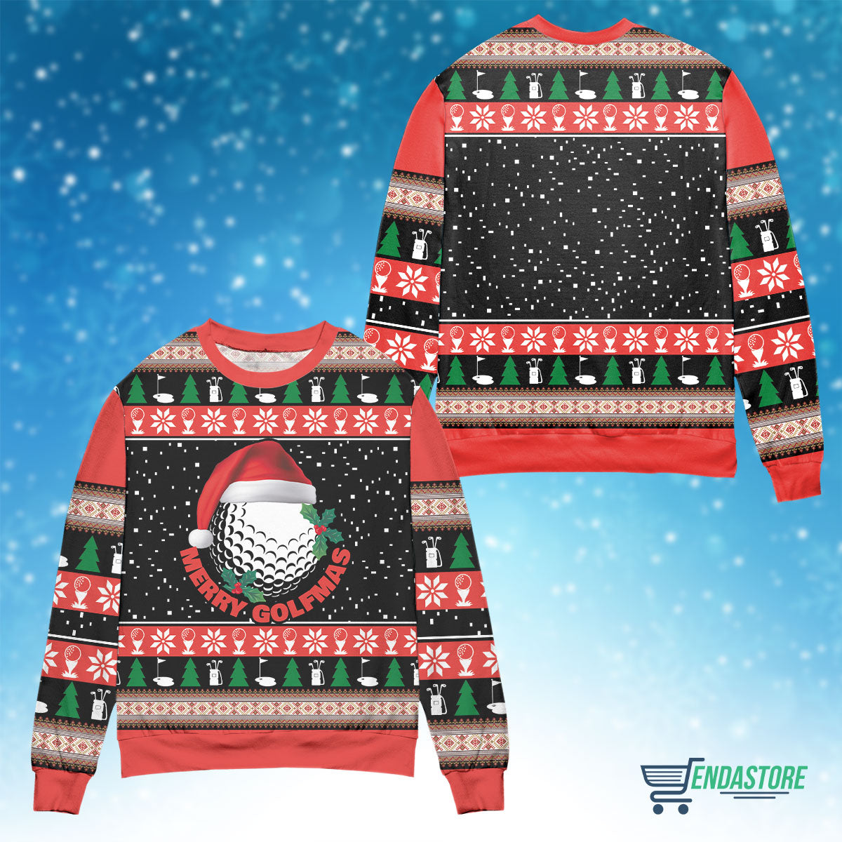 Merry golfmas 3D Christmas Sweater - Holiday Gift product image 4