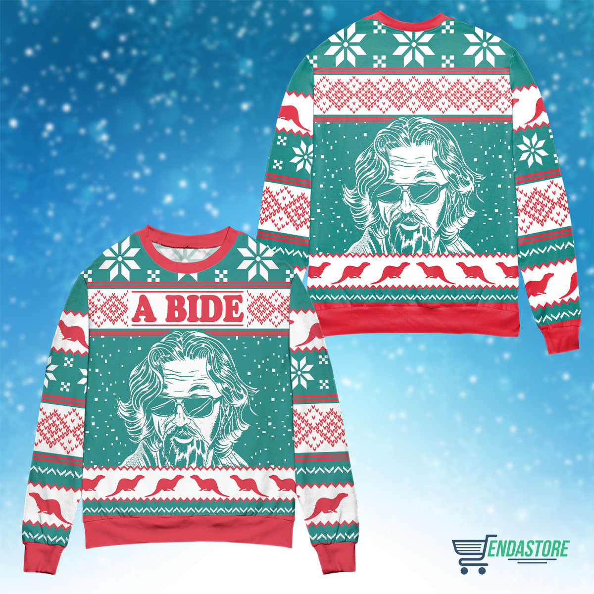 The Big Lebowski dude abide 3D Christmas Sweater - Holiday Gift product image 4