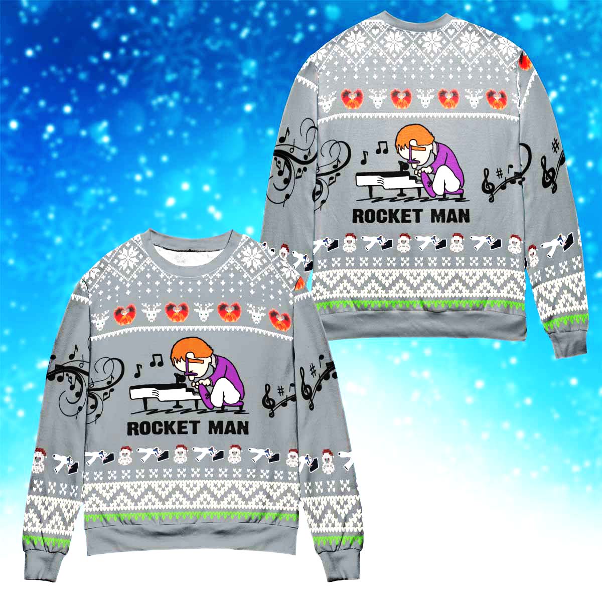 Rocket man 3D Christmas Sweater - Holiday Gift product image