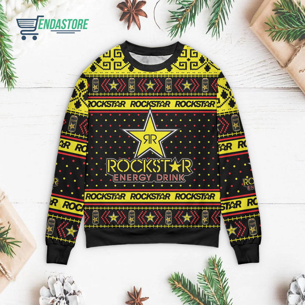Rockstar energy drink 3D Christmas Sweater - Holiday Gift product image 3
