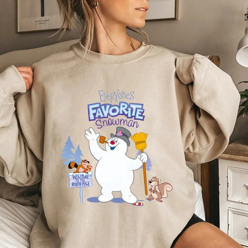 Frosty Snowman Merry Funny Everyone Favorite Cartoon - Adult & Kids T-Shirts, Sweatshirts & Hoodies apparel design preview 1