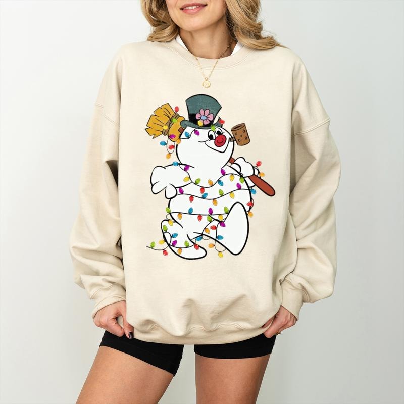 Frosty Snowman Merry Friends Rudolph - Adult & Kids T-Shirts, Sweatshirts & Hoodies apparel design preview 1
