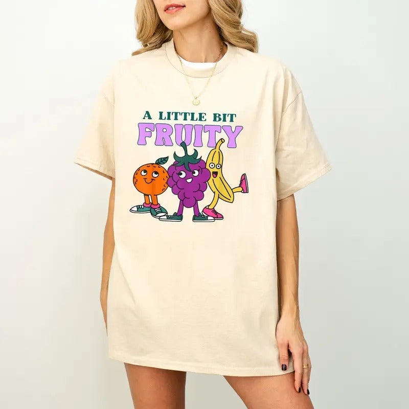 Fruity LGBT Gay Pride Retro Funny Subtle Lesbian - Adult & Kids T-Shirts, Sweatshirts & Hoodies apparel design preview 1