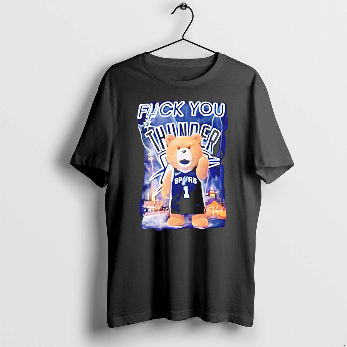 Fuck You Thunder Bear San Antonio Spurs Sweater Jpg - Adult & Kids T-Shirts, Sweatshirts & Hoodies apparel design preview 1