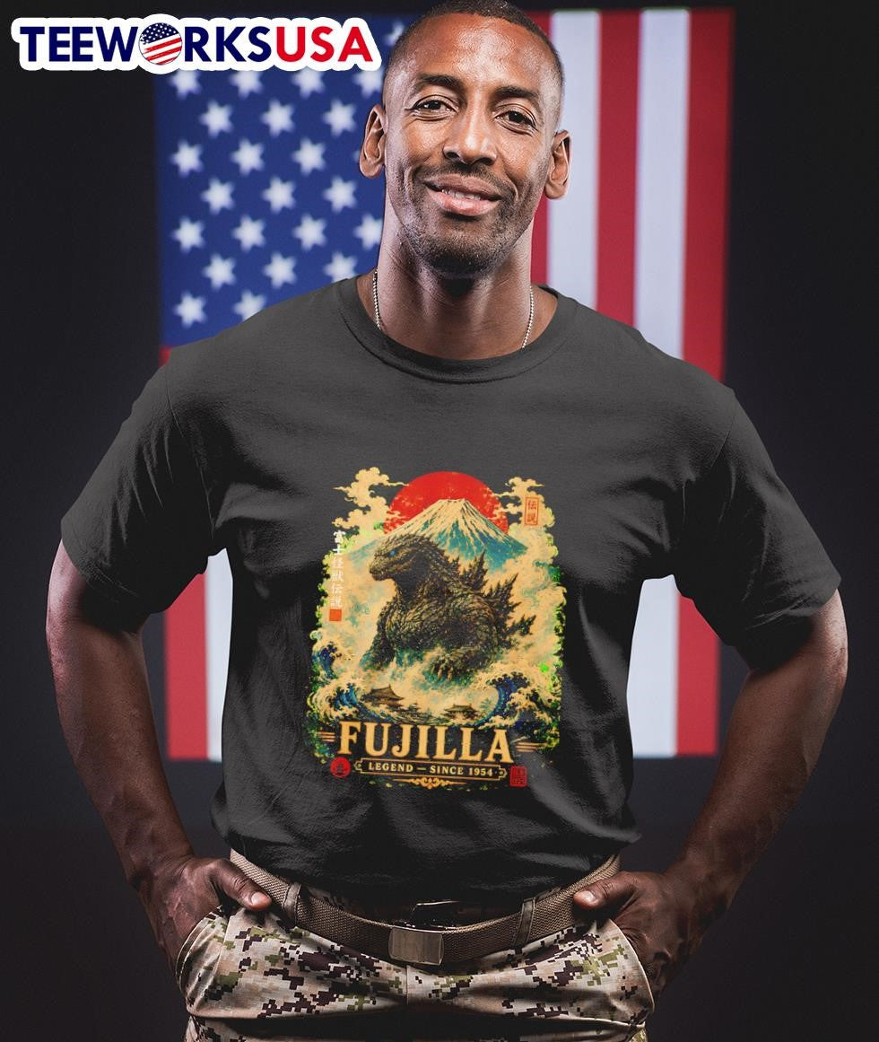 Fujilla Legend Since 1954 Godzilla Mount Fuji Japan - Adult & Kids T-Shirts, Sweatshirts & Hoodies apparel design preview 1