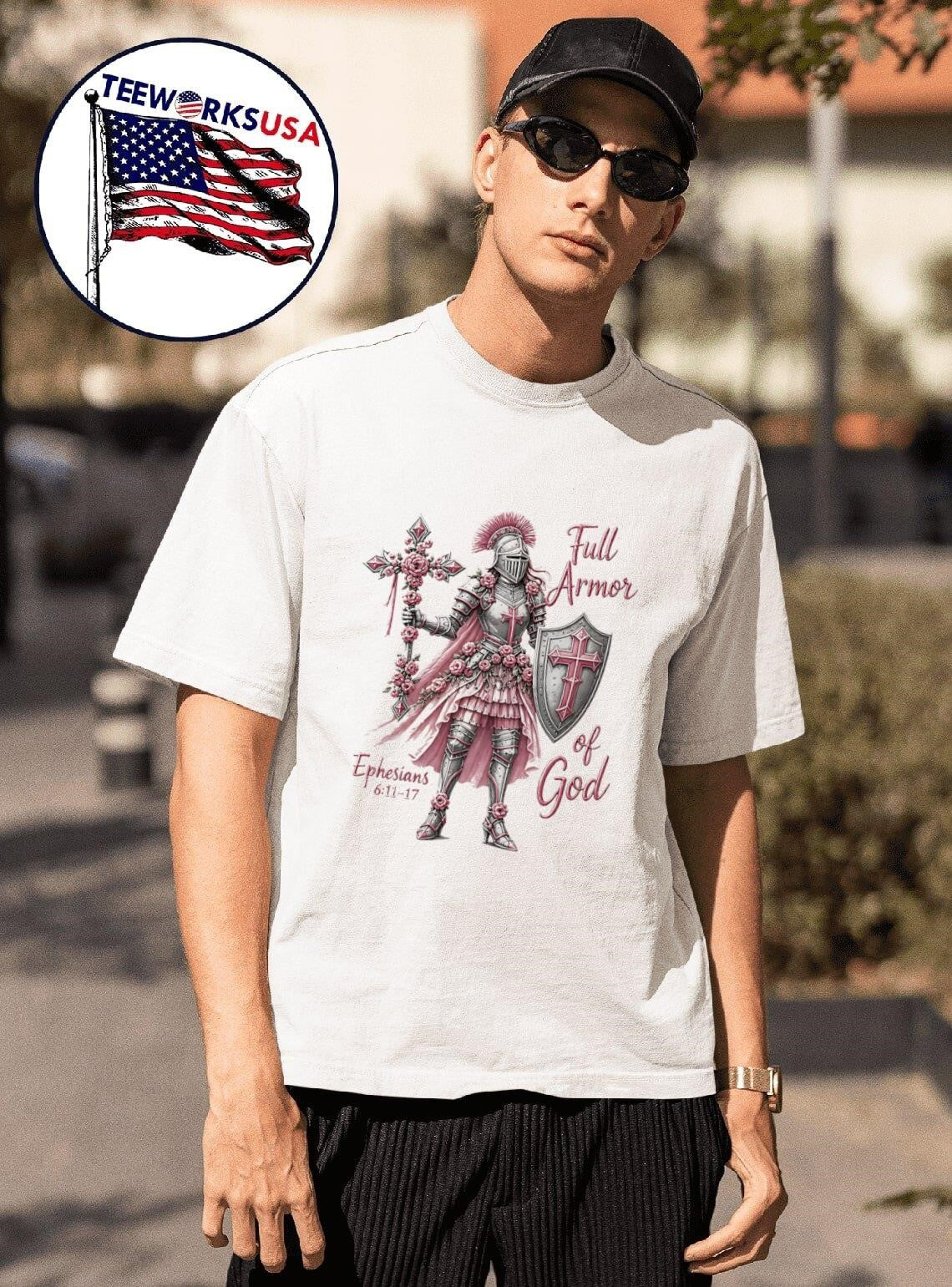 Full Armor Of God Ephesians 6 11 17 Knight With - Adult & Kids T-Shirts, Sweatshirts & Hoodies apparel design preview 1