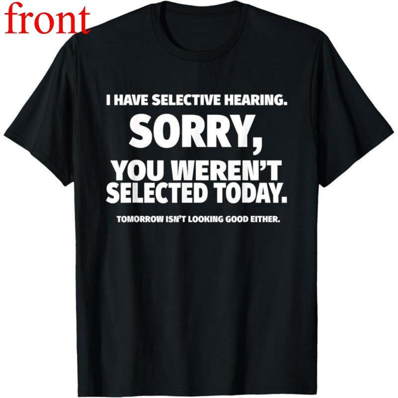 Funny 'Selective Hearing' Made USA Black Short Sleeve - Adult & Kids T-Shirts, Sweatshirts & Hoodies apparel design preview 1
