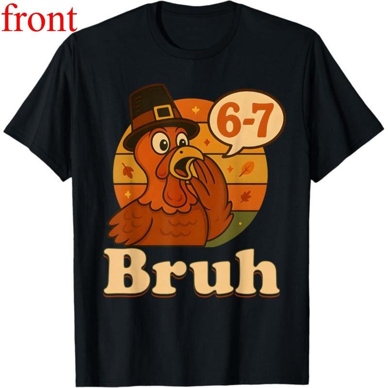 Funny 67 Thanksgiving Turkey Bruh Six Seven Meme - Adult & Kids T-Shirts, Sweatshirts & Hoodies apparel design preview 1