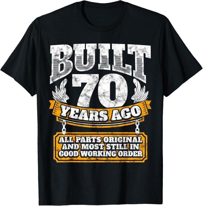Funny 70th B Day Saying Age 70 Year Joke Cotton - Adult & Kids T-Shirts, Sweatshirts & Hoodies apparel design preview 1