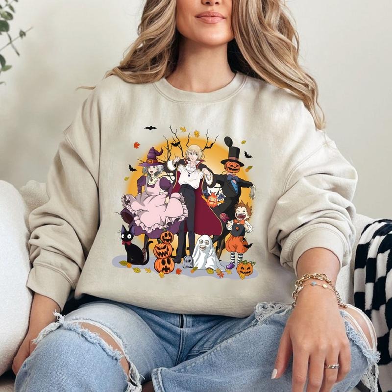 Funny Anime Halloween Howls Moving Castle Howl Sophie - Adult & Kids T-Shirts, Sweatshirts & Hoodies apparel design preview 1