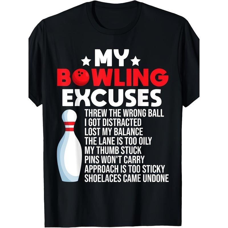 Funny Bowling Excuses Bowler Made USA - Adult & Kids T-Shirts, Sweatshirts & Hoodies apparel design preview 1