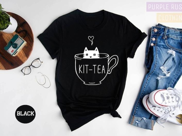 Funny Cat Tea Mom Kitten Sarcastic - Adult & Kids T-Shirts, Sweatshirts & Hoodies apparel design preview 1