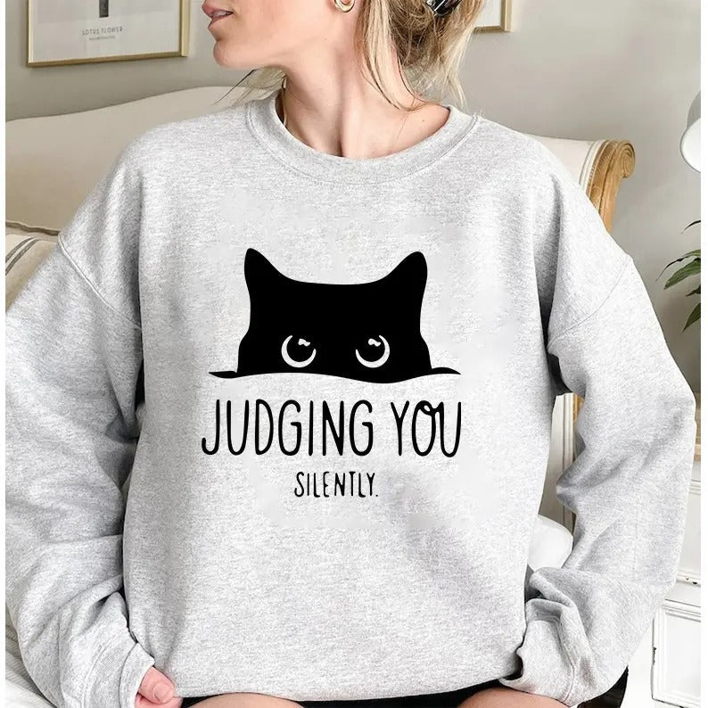 Funny Cat Cute Black Peeking Cats Lover Mom - Adult & Kids T-Shirts, Sweatshirts & Hoodies apparel design preview 1