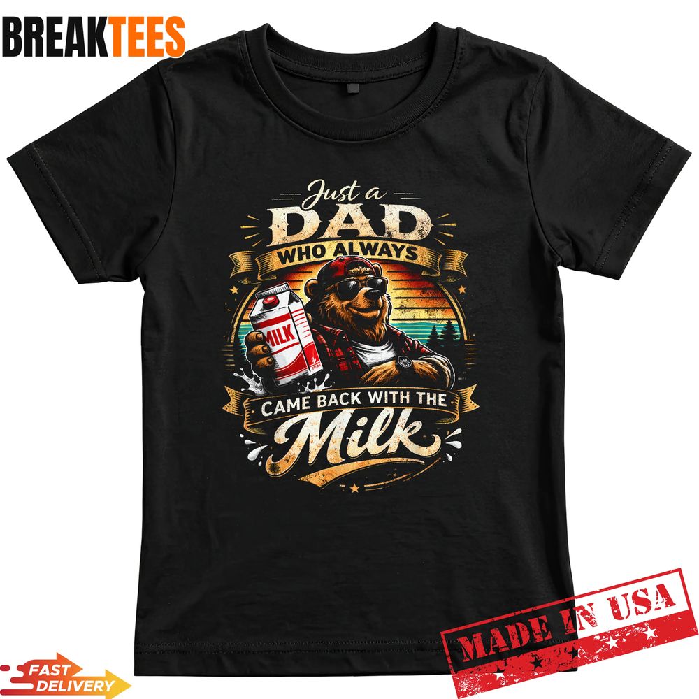 Funny Dad Papa Bear Milk - Adult & Kids T-Shirts, Sweatshirts & Hoodies apparel design preview 1